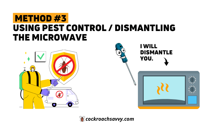 Method #3 - Using Pest Control (Dismantling the Microwave)
