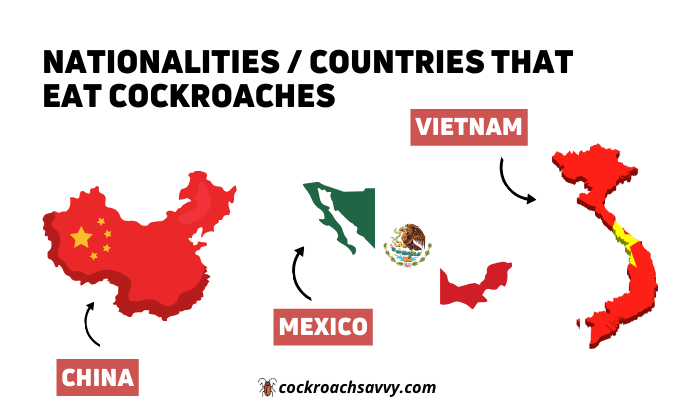 Nationalities / Countries that eat cockroaches